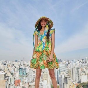 NWT Farm Rio Caipirinha Tiered Mini Dress size M